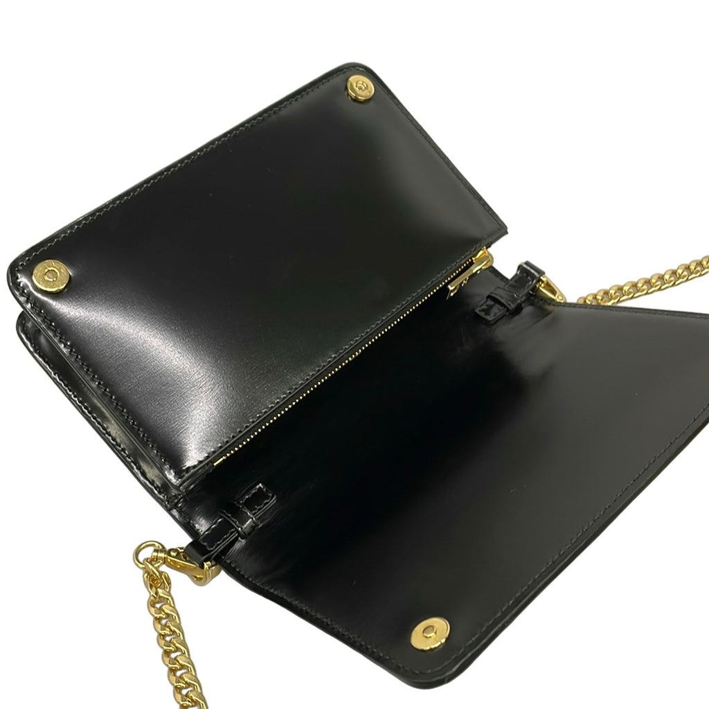 Prada Wallet Black Chain Leather — view 3