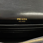 Prada Wallet Black Chain Leather — view 5