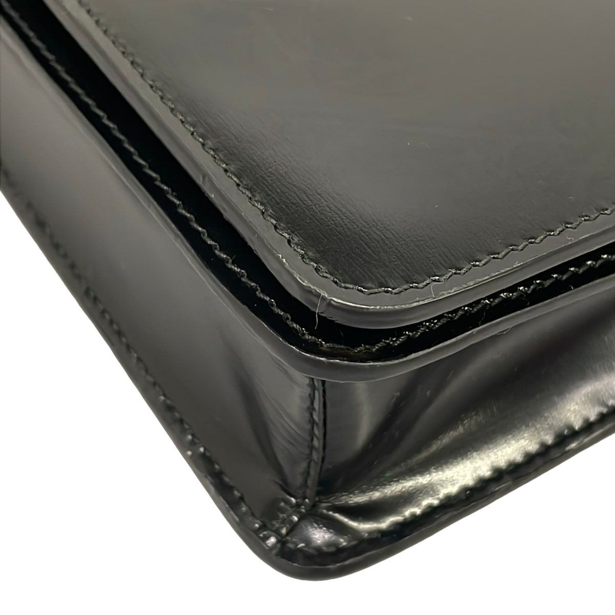 Prada Wallet Black Chain Leather — view 7