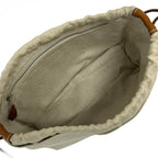 Hermes Pouch Natural Fauve Drawstring Back in — view 4