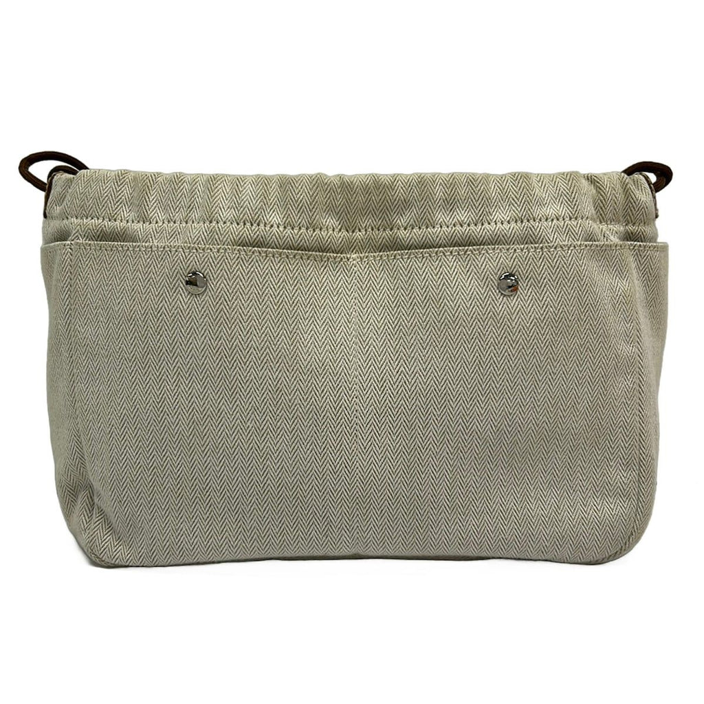 Hermes Pouch Natural Fauve Drawstring Back in