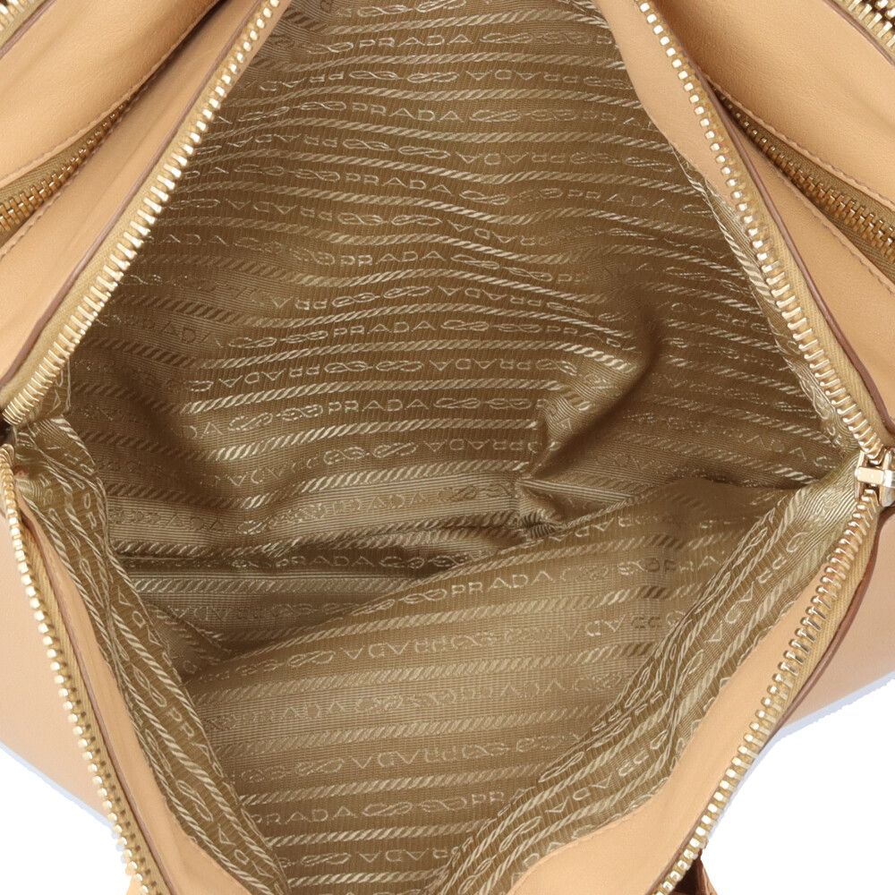 Prada Handbag Leather Beige — view 8