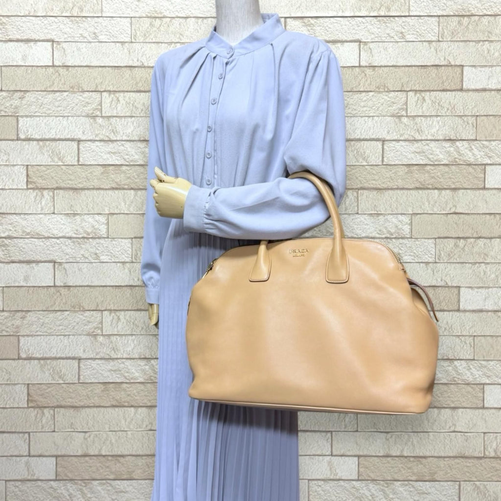 Prada Handbag Leather Beige — view 2