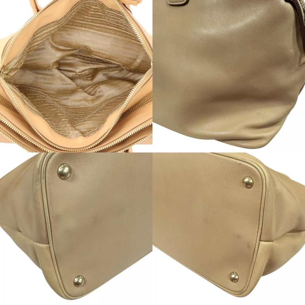 Prada Handbag Leather Beige — view 9