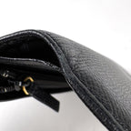 Chanel Coco Button Bifold Wallet Leather Black — view 4