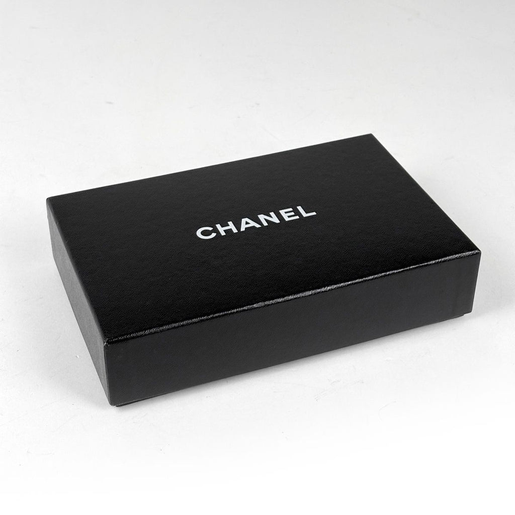 Chanel Coco Button Bifold Wallet Leather Black — view 9