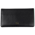 Chanel Coco Button Bifold Wallet Leather Black