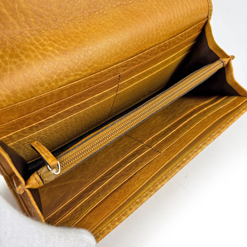Gucci GG Pattern Bifold Wallet Canvas Yellow Beige — view 5