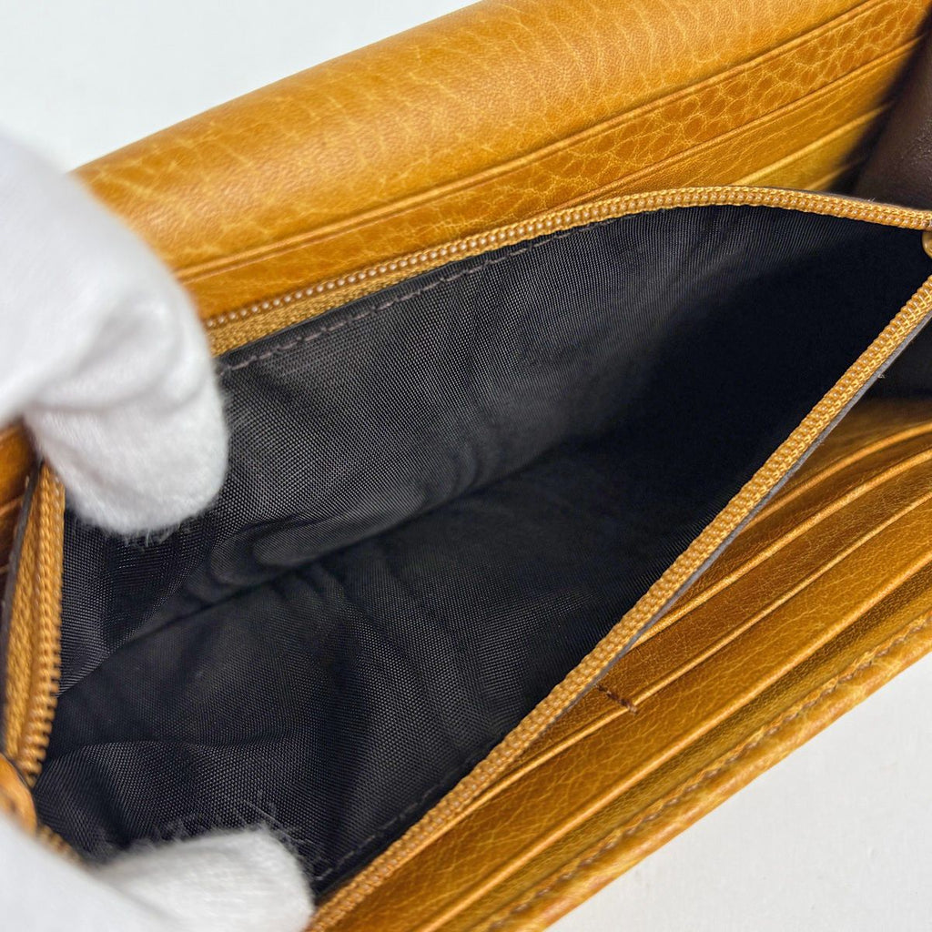 Gucci GG Pattern Bifold Wallet Canvas Yellow Beige — view 6