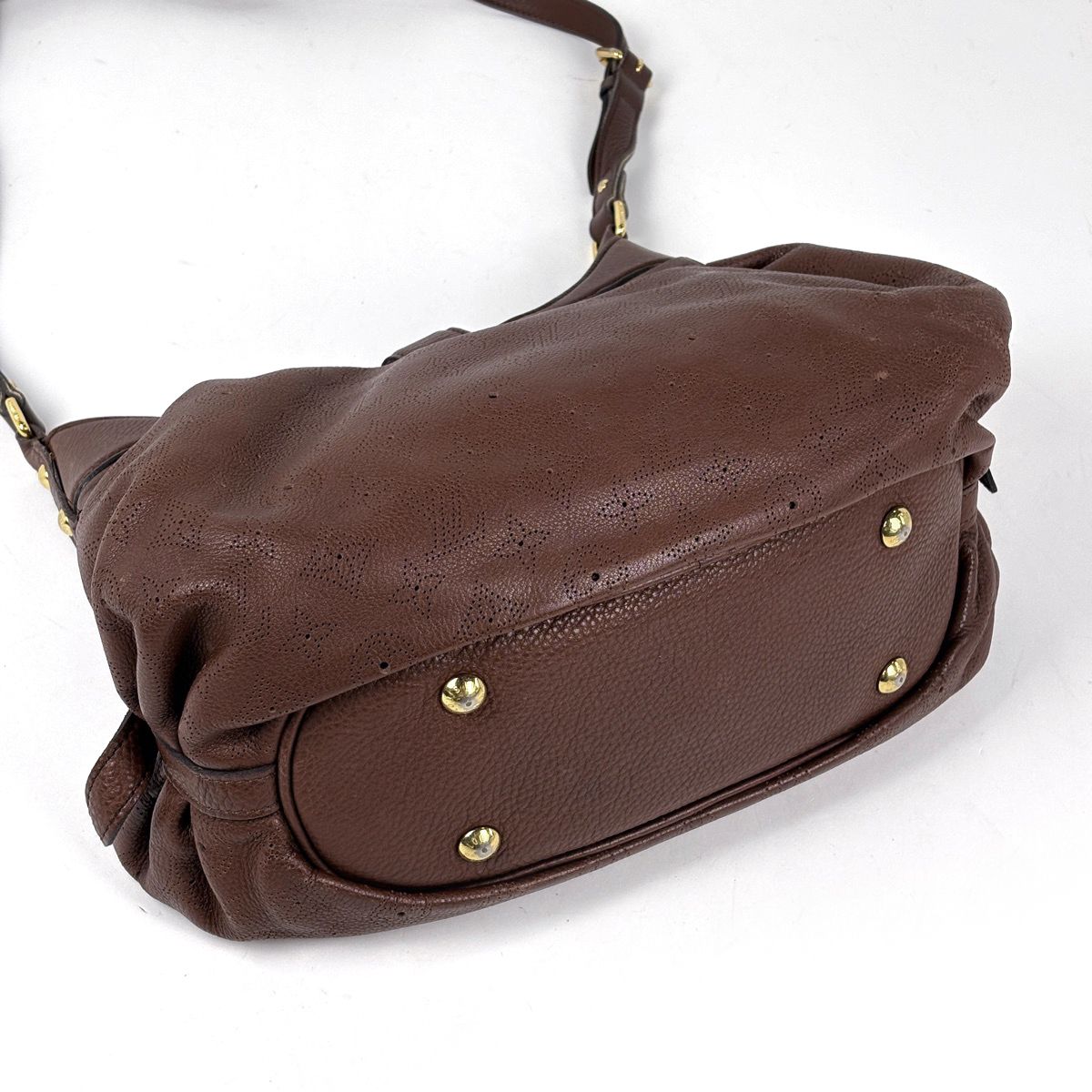 Louis Vuitton XS Perforated Shoulder Bag Monogram Mahina Cognac — view 2