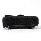 Chanel CC Logo Chain Backpack Quilted Velour Black — view 3