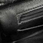 Chanel CC Logo Chain Backpack Quilted Velour Black — view 9
