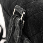 Chanel CC Logo Chain Backpack Quilted Velour Black — view 6
