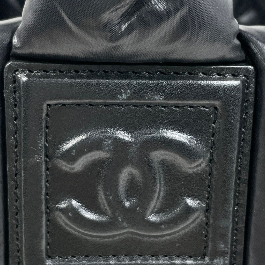 Chanel Coco Small Tote CC Logo Handbag Nylon Black — view 5