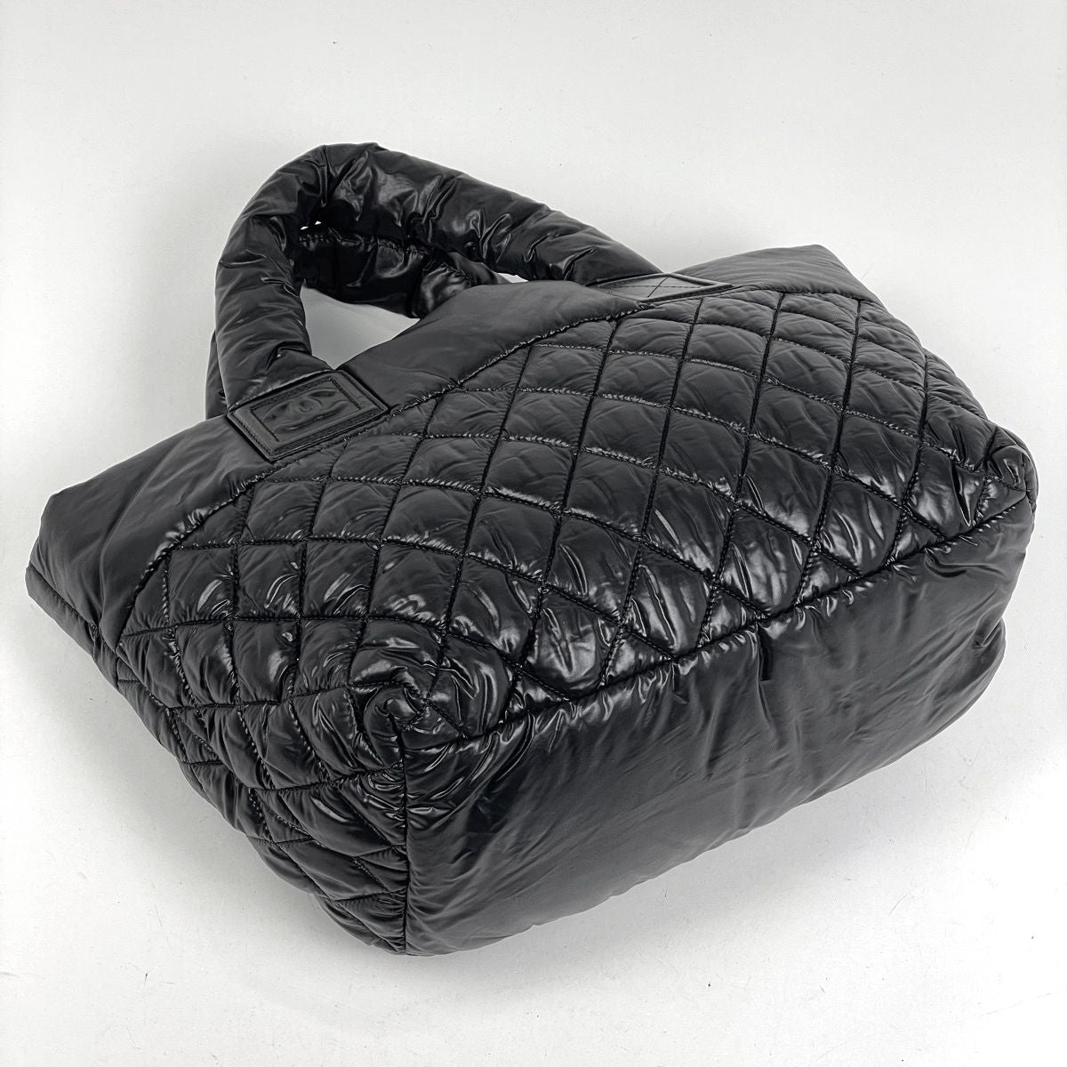 Chanel Coco Small Tote CC Logo Handbag Nylon Black — view 2