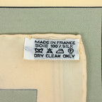 Hermes Carre 90 Crown Pattern Scarf Silk Beige Multicolor — view 2