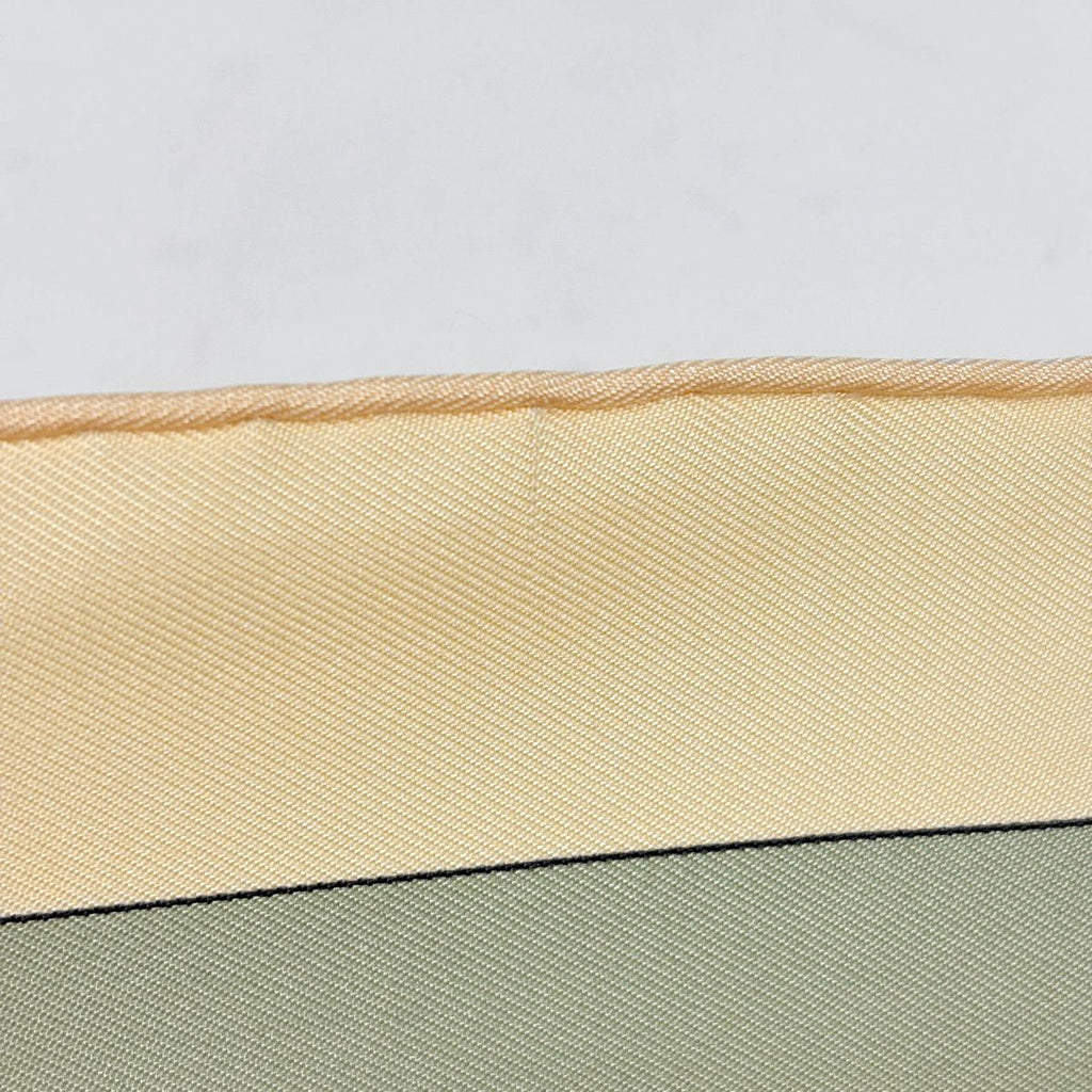 Hermes Carre 90 Crown Pattern Scarf Silk Beige Multicolor — view 4