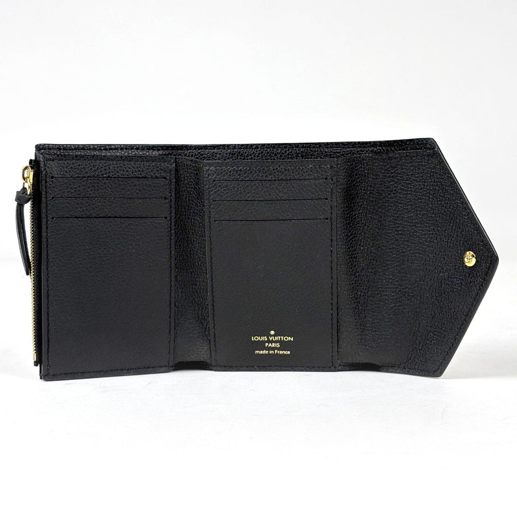 Louis Vuitton Portefeuille Victorine Trifold Wallet Monogram Empreinte Noir — view 6