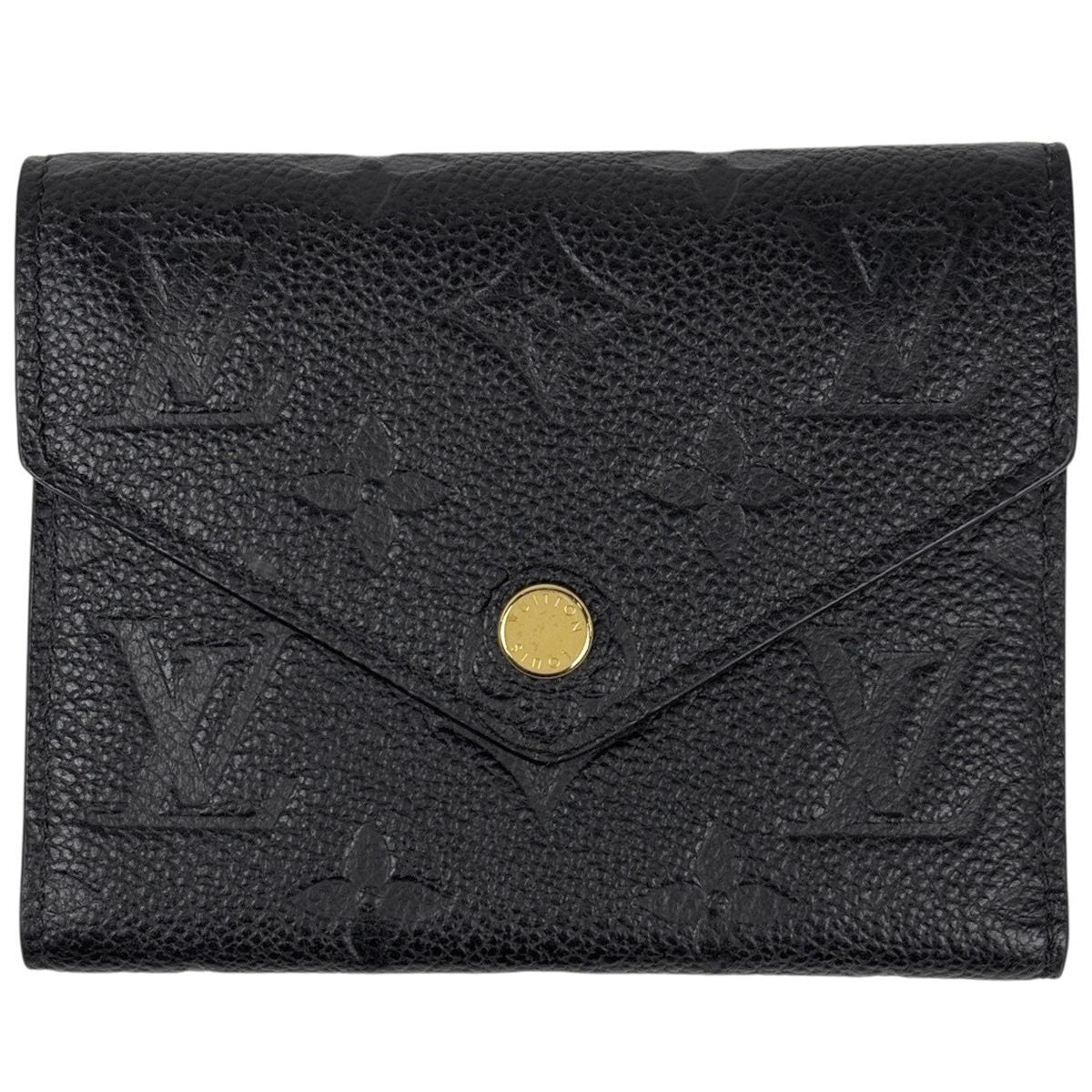 Louis Vuitton Portefeuille Victorine Trifold Wallet Monogram Empreinte Noir