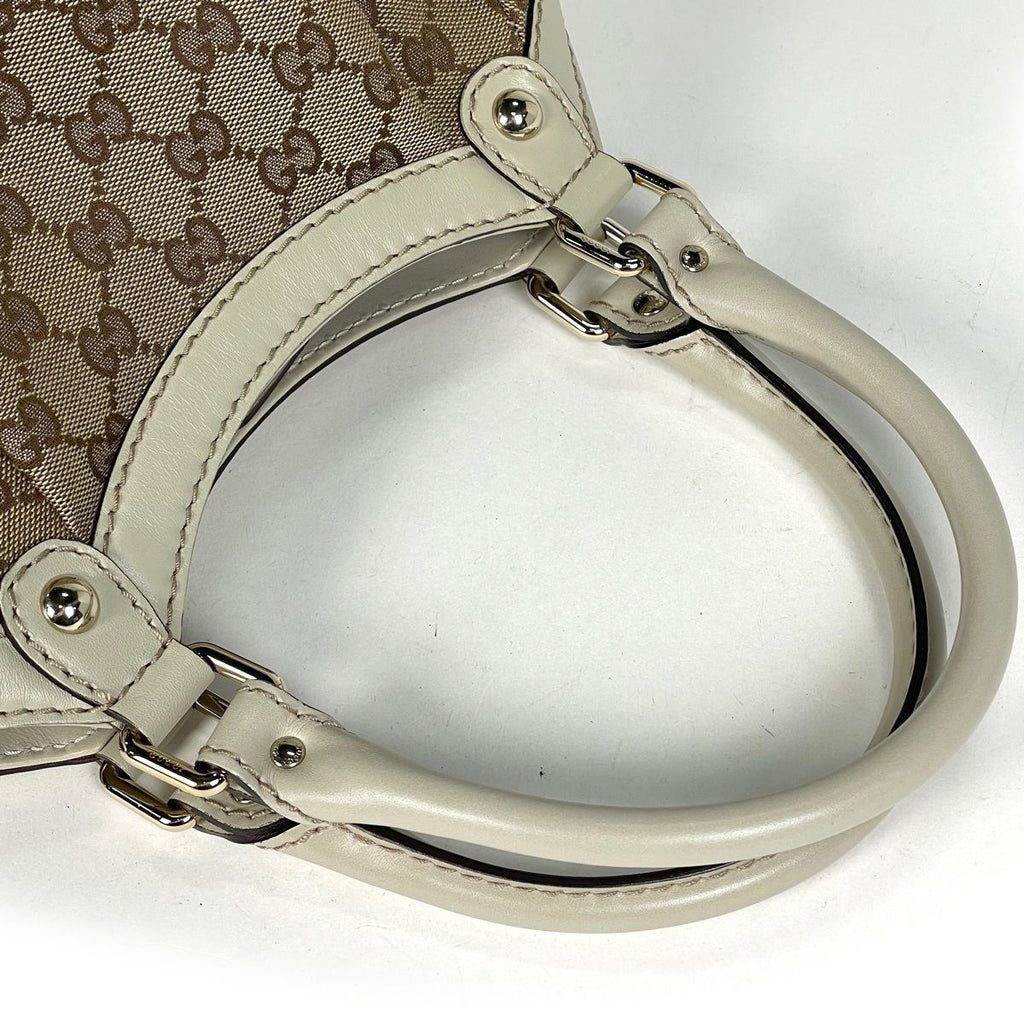 Gucci GG Pattern Ski Handbag Canvas Beige — view 6