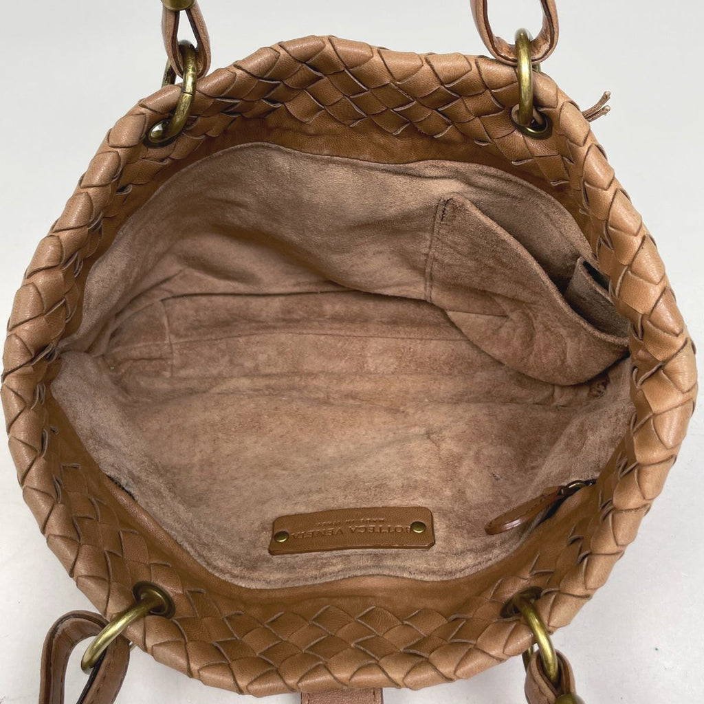 Bottega Veneta Intrecciato Handbag Leather Brown — view 7