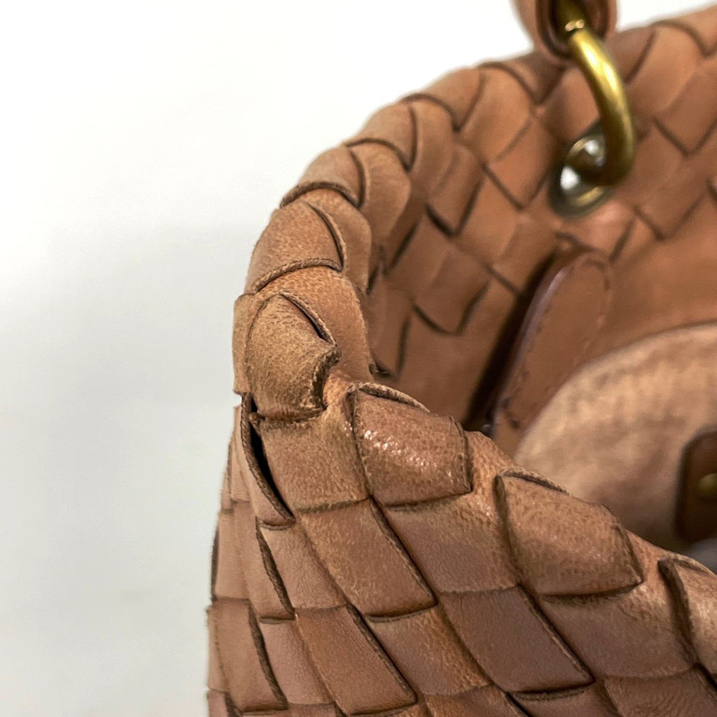 Bottega Veneta Intrecciato Handbag Leather Brown — view 4