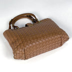 Bottega Veneta Intrecciato Handbag Leather Brown — view 2