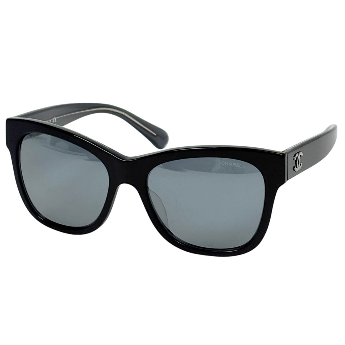 Chanel CC Logo Sunglasses Eyewear Acetate Black