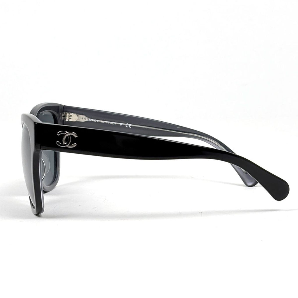 Chanel CC Logo Sunglasses Eyewear Acetate Black — view 2