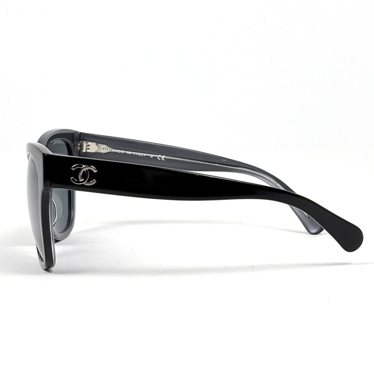 Chanel CC Logo Sunglasses Eyewear Acetate Black — view 2