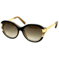 Louis Vuitton Petit Spucson Cat Eye Sunglasses Eyewear Metal Gold Brown