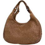 Bottega Veneta Intrecciato Shoulder Bag Campana Leather Brown