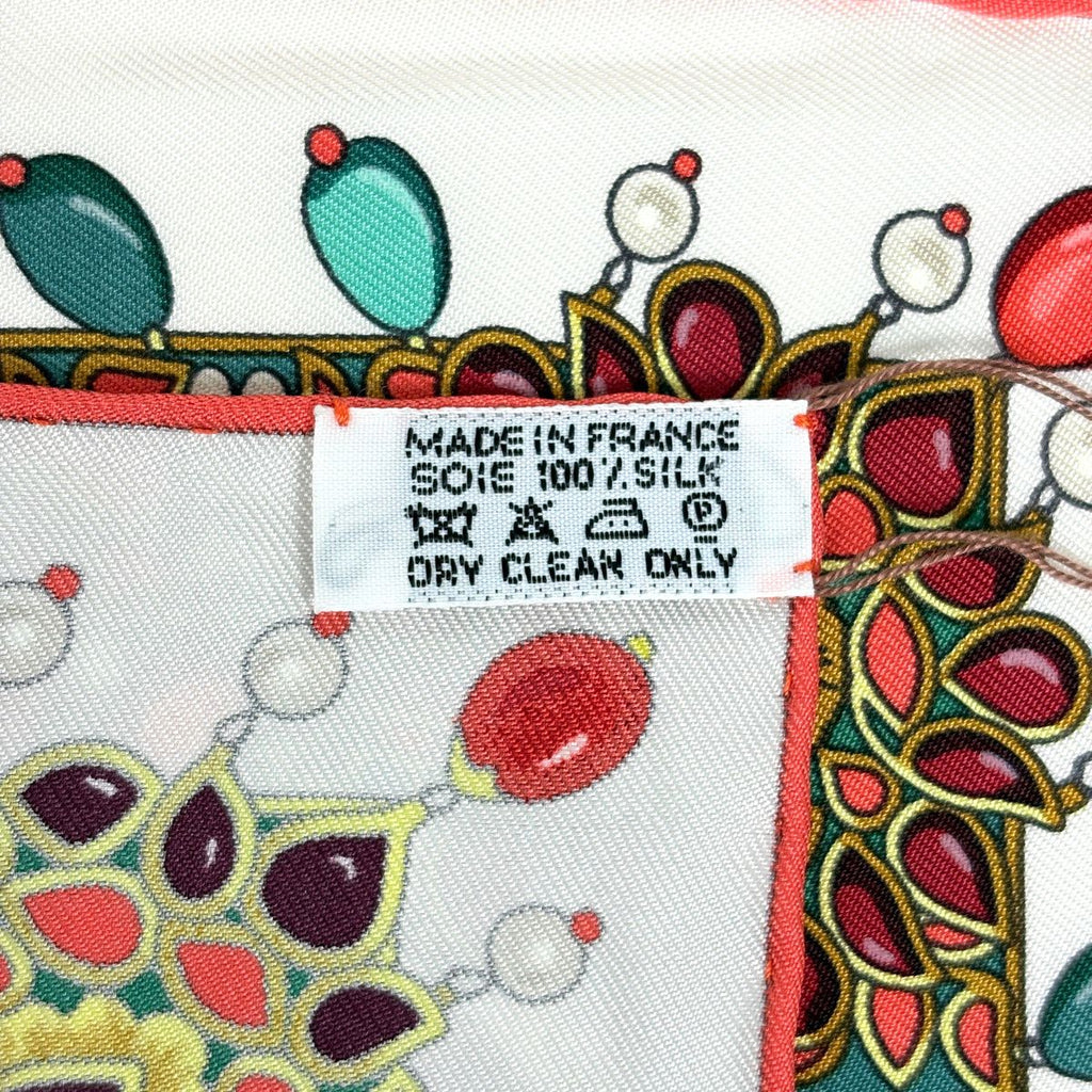 Hermes Carre 90 Parures Des Maharaja Scarf Silk Pink Red Multicolor — view 2