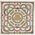 Hermes Carre 90 Parures Des Maharaja Scarf Silk Pink Red Multicolor