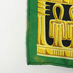 Hermes Carre 90 Tutankhamun Egypt Scarf Silk Green Multicolor — view 4