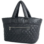 Chanel Coco Cocoon Large Tote CC Logo Nylon Black