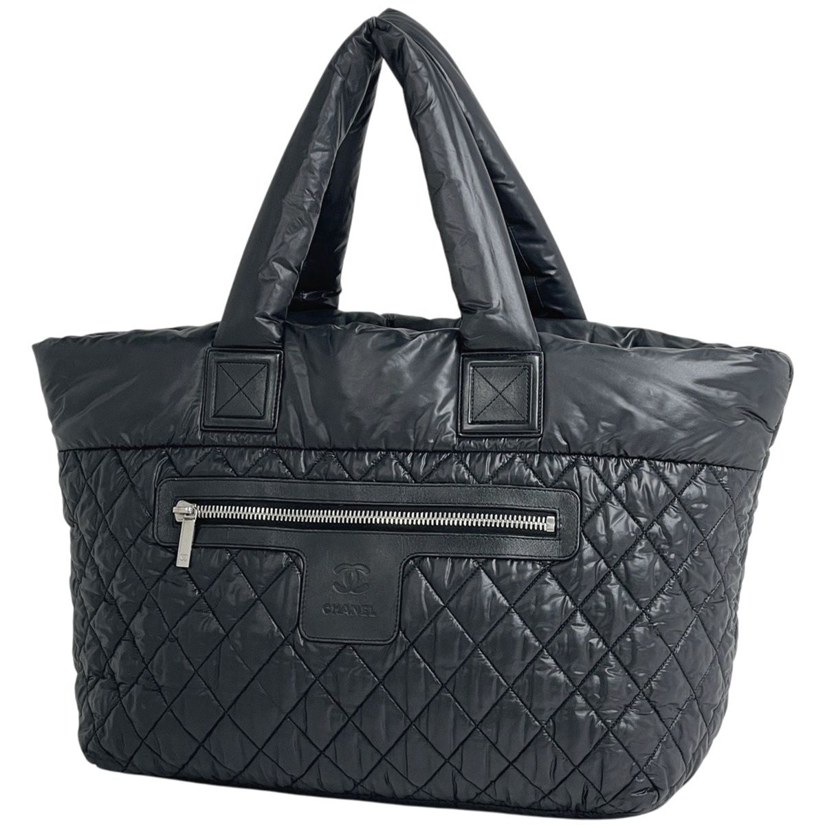 Chanel Coco Cocoon Large Tote CC Logo Nylon Black