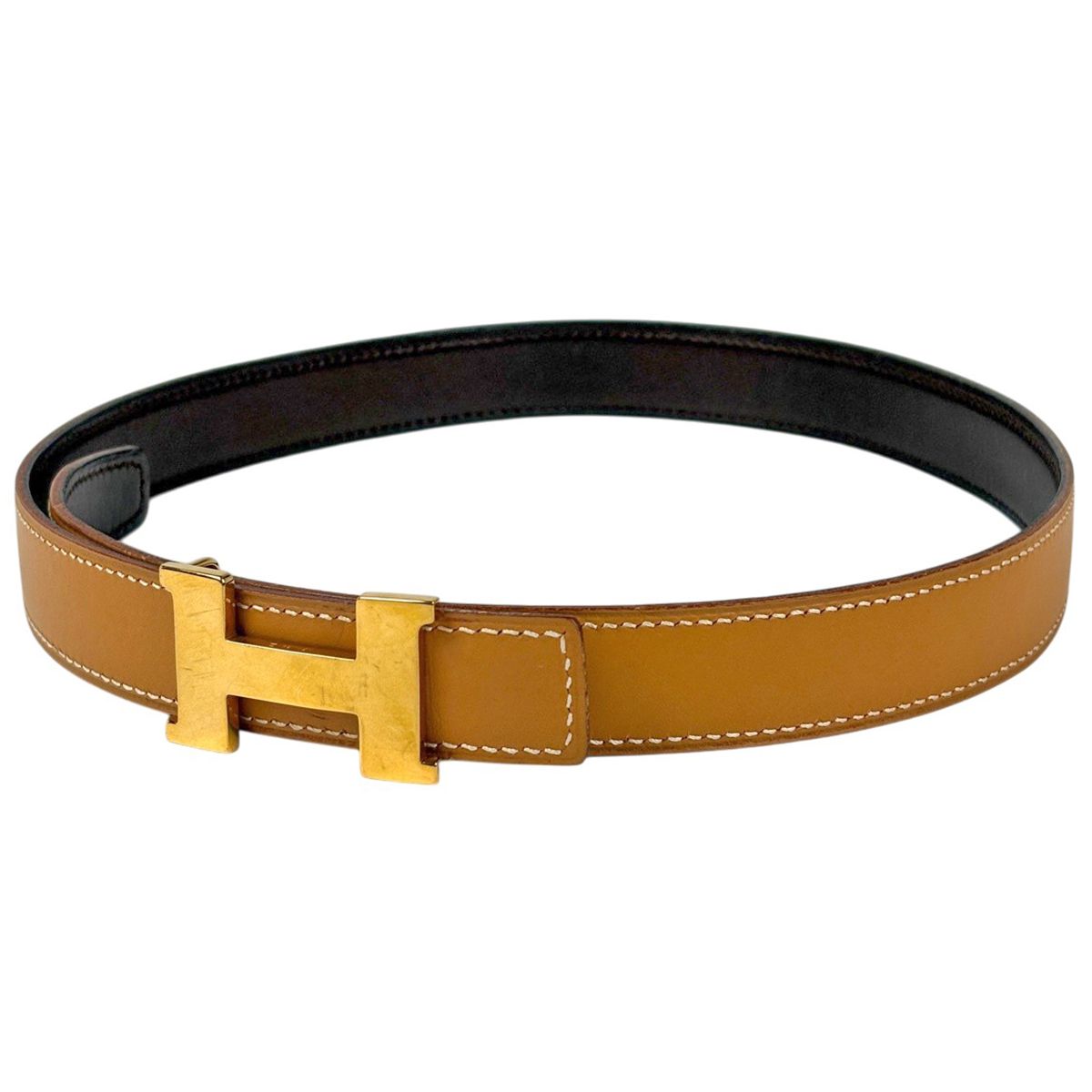 Hermes Constance Reversible Belt Leather Brown