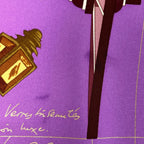 Hermes Carre 90 Projet de Voiture Petit Duc Bateau Carriage Scarf Silk Purple — view 3