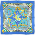 Hermes Carre 90 Tropiques Tropic Scarf Silk Blue Multicolor