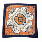 Hermes Carre 90 Large All Over Pattern Scarf Silk Orange — view 2