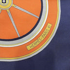 Hermes Carre 90 Large All Over Pattern Scarf Silk Orange — view 9
