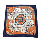 Hermes Carre 90 Large All Over Pattern Scarf Silk Orange — view 3