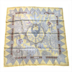 Hermes Carre 90 All Over Pattern Scarf Silk Yellow — view 3