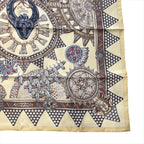 Hermes Carre 90 All Over Pattern Scarf Silk Yellow — view 6