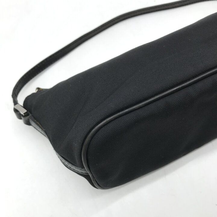 Gucci Logo Canvas Leather Mini Pouch Hand Black — view 6