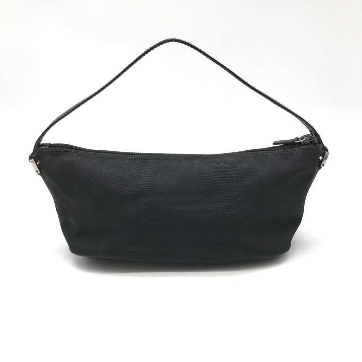 Gucci Logo Canvas Leather Mini Pouch Hand Black — view 3
