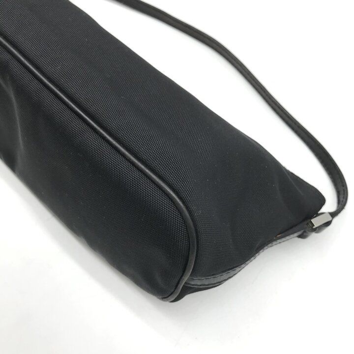 Gucci Logo Canvas Leather Mini Pouch Hand Black — view 5