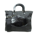 Prada 2-Way Nylon Leather Hand Tote Shoulder Bag Logo Black