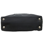 Prada 2-Way Nylon Leather Hand Tote Shoulder Bag Logo Black — view 5